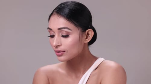Elegant Woman Posing in a Close-Up Shot