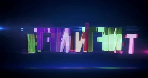 Futuristic Glowing 3D Text Animation Loop