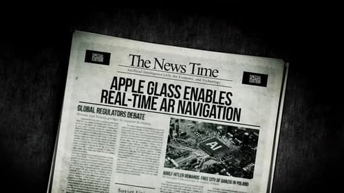 Digital Glitch Newspaper Title Reveal