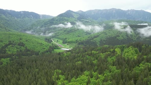 Aerial Mountains After Raining
