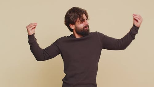 Man Shrugging Shoulders in Confusion, Clueless Gesture