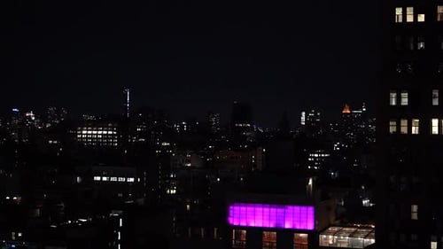 ville la nuit - vue nocturne lumineuse