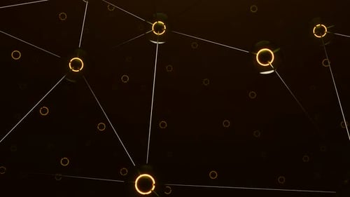 Abstract Digital Network Connections Loop