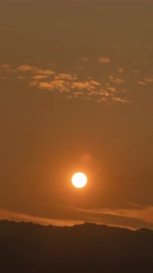Beautiful Golden Sun Rising over the Horizon
