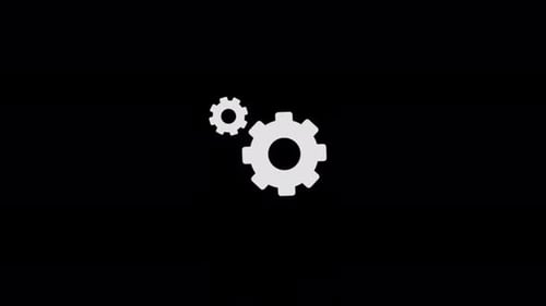 Flat Design Animated Gears Icon
