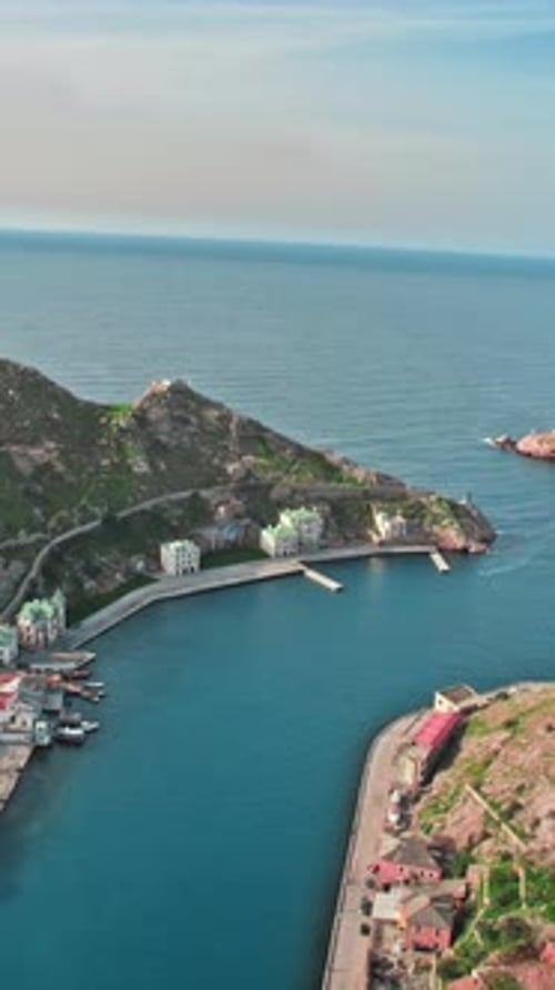 Vertical View Of Crimean City Peninsula