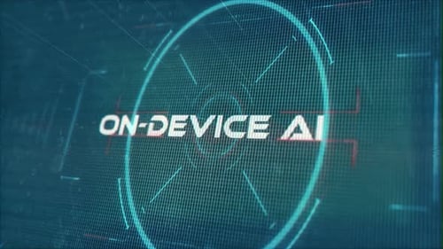 Futuristic On-Device AI Text Reveal for Technology Presentations