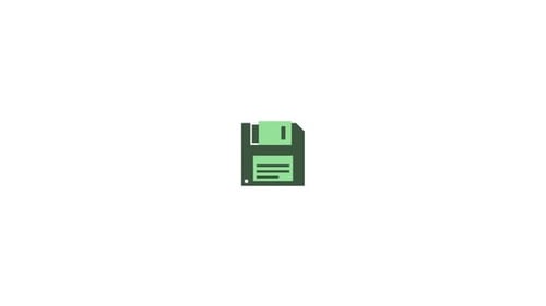 Bouncing Floppy Disk Icon Animation