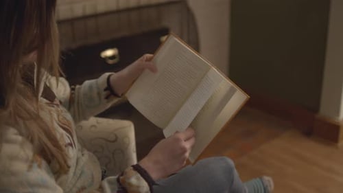 Reading and closing a book