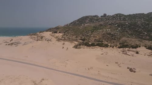 4K Aerial Discovery: The Desert's Endless Road