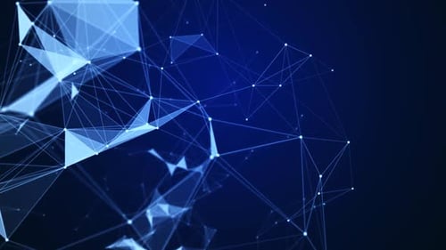 Abstract Blue Digital Network Connection Background