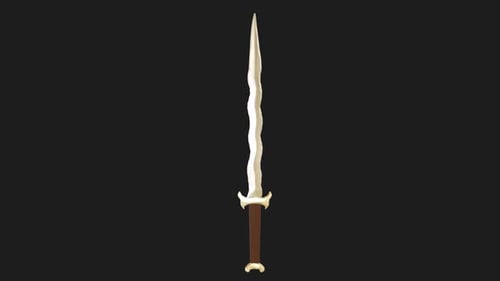 Celtic Sword 3d object rotating loop