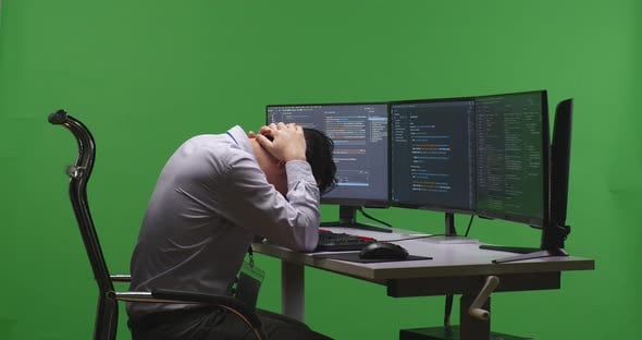 Developer Having Headache While Write Code With Multiple Computer ...