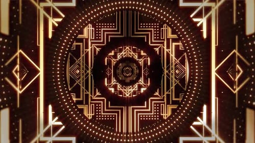 Art Déco em ouro infinito