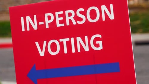 In-Person Voting Sign