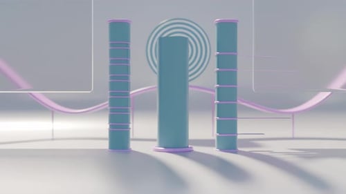 Slice 3D Loop Shapes Animation