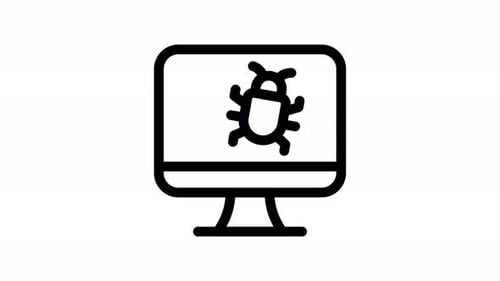 bug line icon animation
