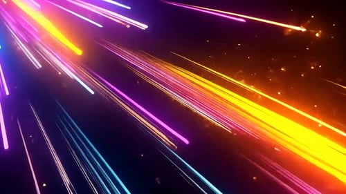 Abstrakte, lebendige Lichtstreifen, die nach außen strahlen