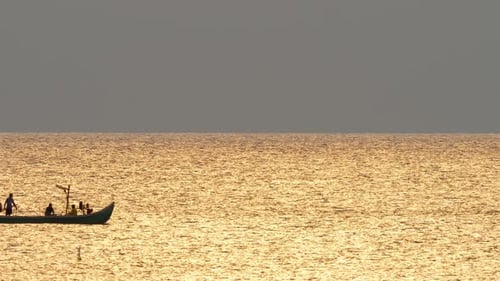 Beautiful Colorful Sunrise at the Sea with Shine