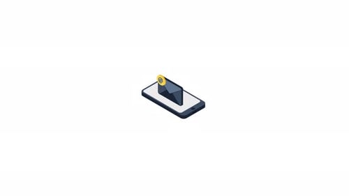 Isometric Smartphone And Credit Card Animation For Mobile Payments