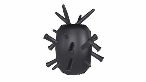 Rotating 3D Abstract Spiky Object Loop