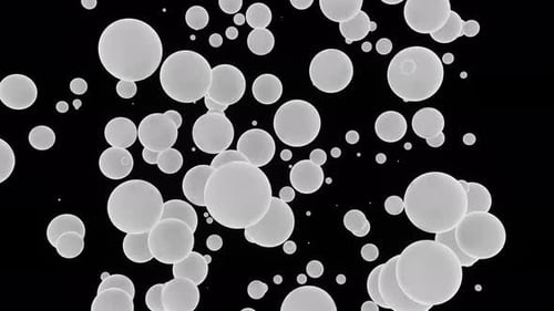 Abstract Floating White Spheres Background Animation