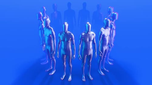 Humanoide Statuen Circle 06