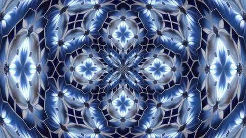 Beautiful Blue Flower Decoration Background Seamless Loop