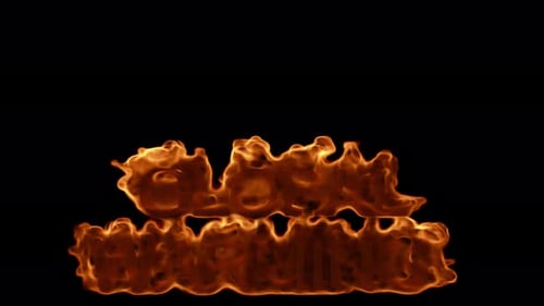 Flaming Text Title Reveal Animation