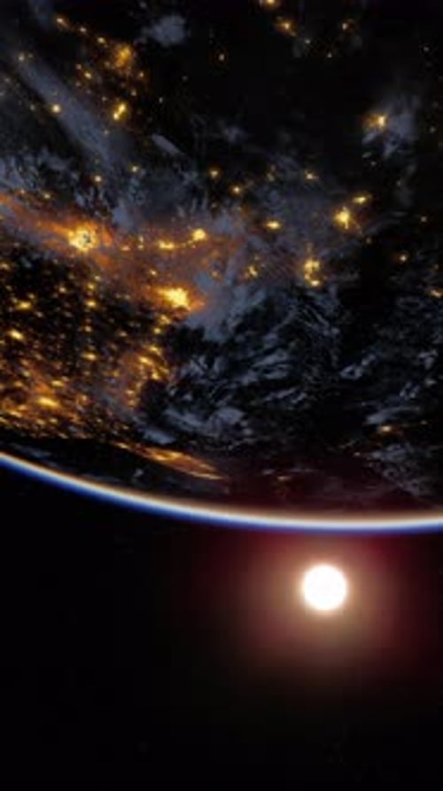 Earth at Night Viewed From Space