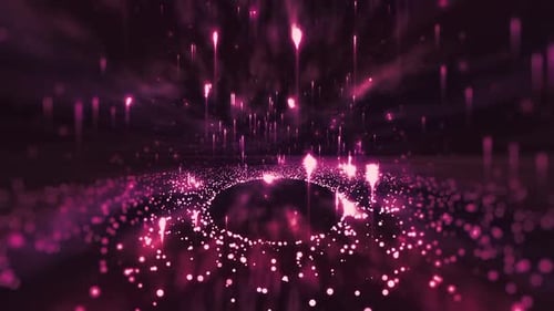 Pink Particles Upward Moving Animation