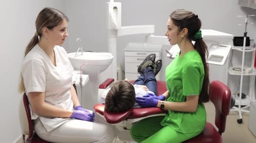 Dental Care Session with Professional Hygienists Who Provide Services at the Clinic