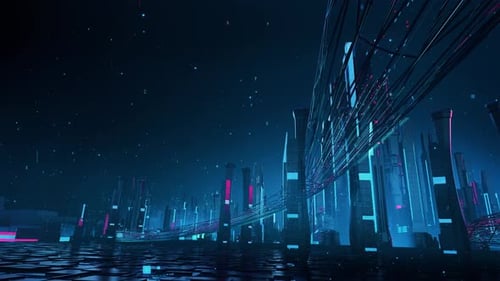 Metaverse Land com tecnologia digital Hitech Concept