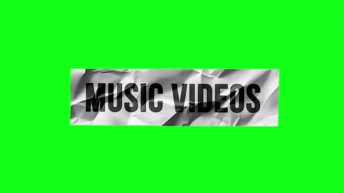 Music Videos Paper Style Headline Title Green Screen 4K
