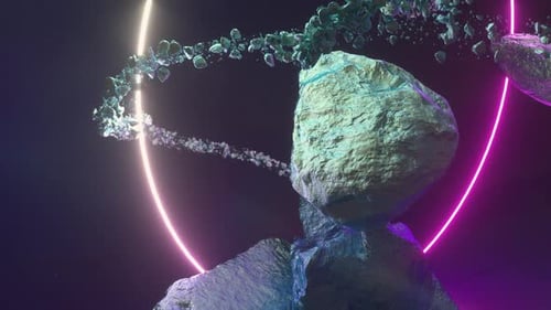 Surreal Purple Stones 0005