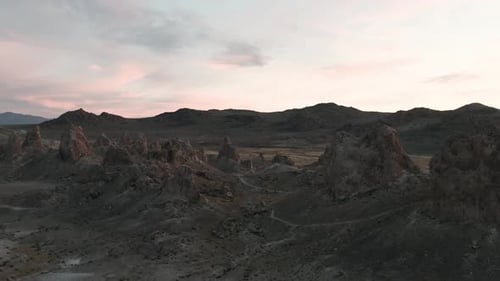 Stunning desert rock formation during sunset