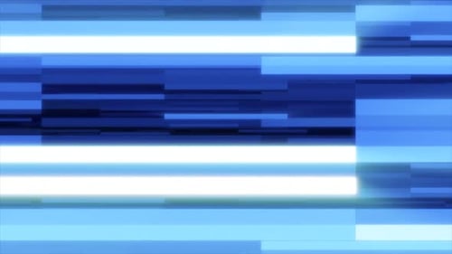 Abstract Digital Blue Glowing Blocks Background Loop