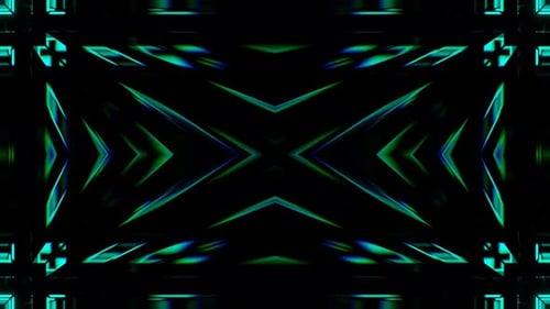 Turquoise And Pink Abstract Geometric Glowing Flashing Digital Pattern Background Vj Loop In 4K