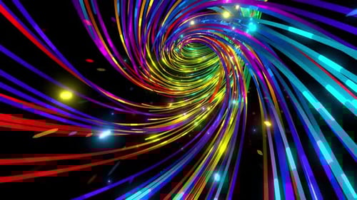 Colorful Lines Tunnel
