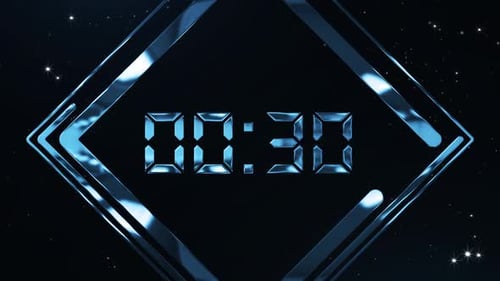 Metallischer Countdown 60 Sekunden HD