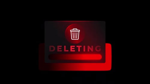 Animated UI Deleting Progress Bar with Trash Icon