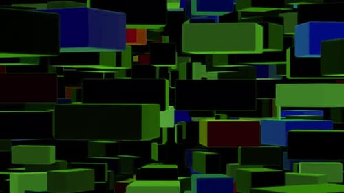 Dynamic Glowing Rectangles Seamless Loop Background