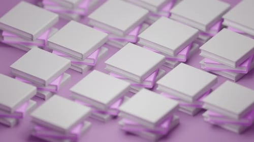 Abstract Geometric Books Opening and Closing Loop