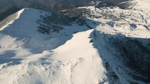 Vue aérienne de la station de neige en Grèce