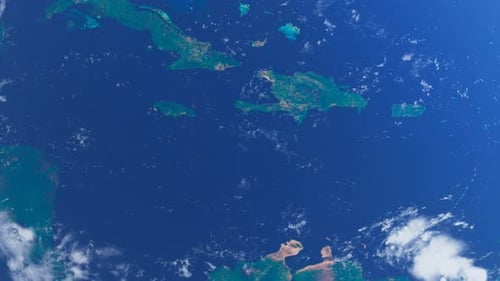 Fly Above The Latin America From Space. South America And Planet Earth From Space. Globe