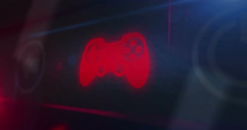Esports symbol light flashing on board control display