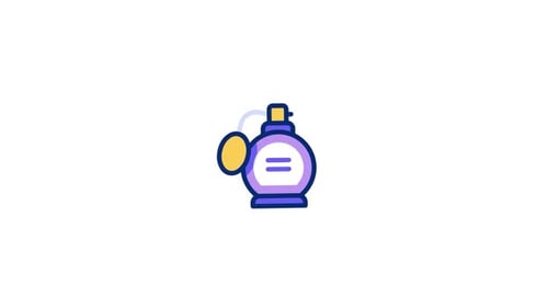 Animated Flat Design Perfume Bottle Icon