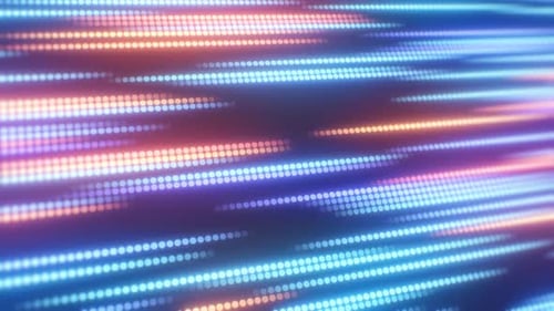 Glowing Neon Dot Lines Abstract Motion Background