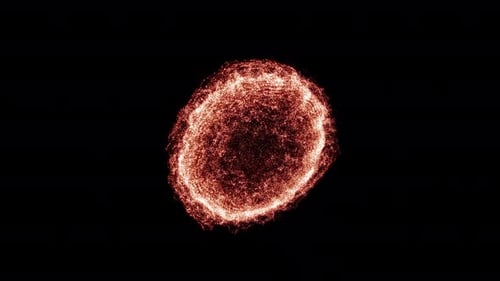 Fiery Abstract Particle Burst Transition Element