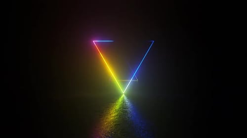 Neon-Dreieck-Bewegungsschleife